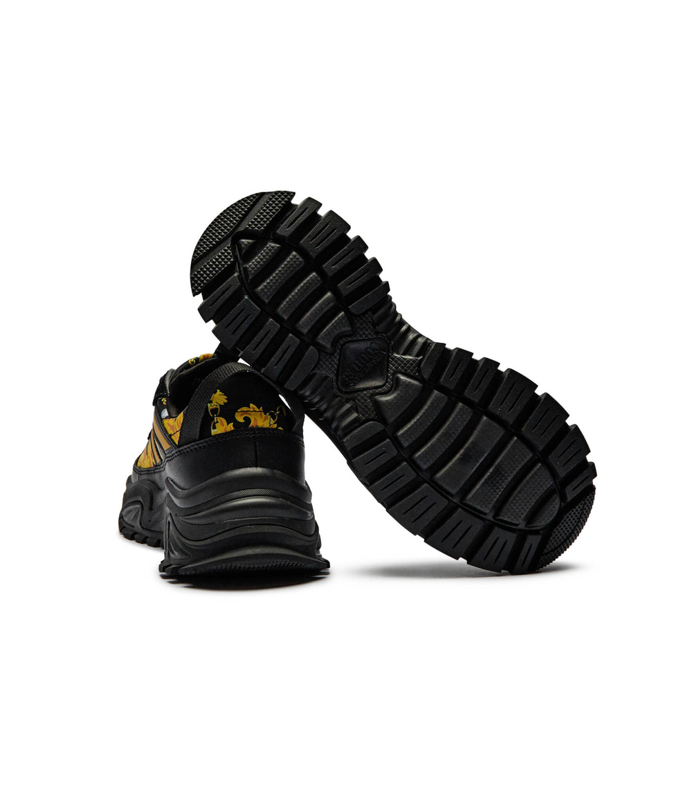 Кожаные кроссовки fondo hiker Versace Jeans Couture - черный(77VA3SVGZP321)