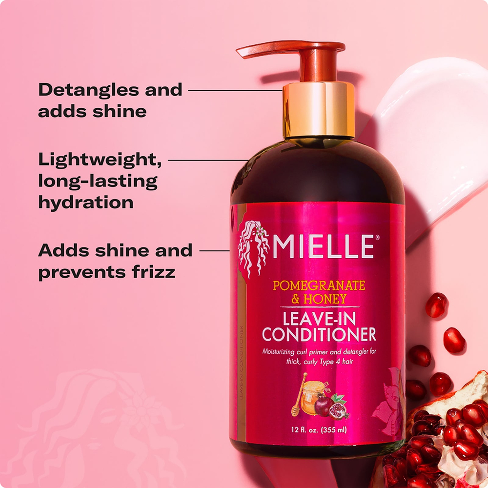Mielle, Несмываемый кондиционер, гранат и мед, 12 жидких унций (355 мл)