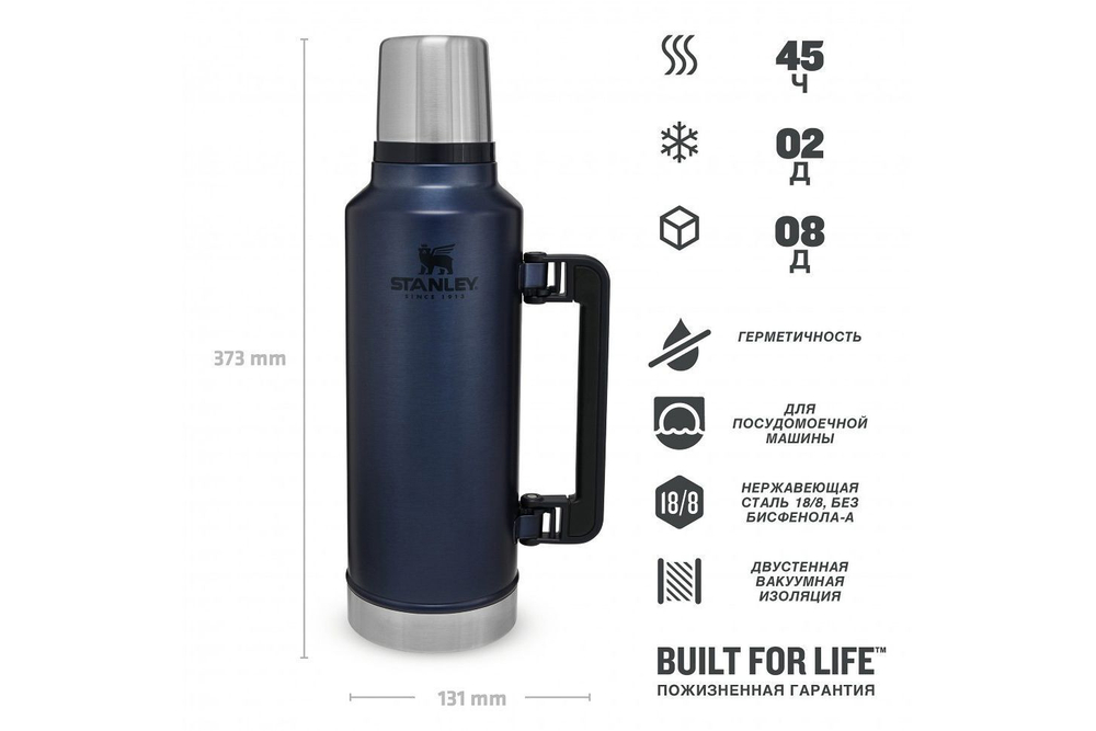 Термос "Classic 1,9L" синий 10-07934-039 от Stanley