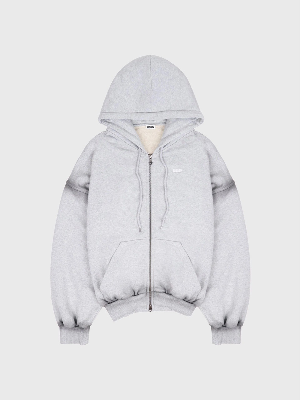 Худи на молнии AVAVAV Tim AV-Logo Grey