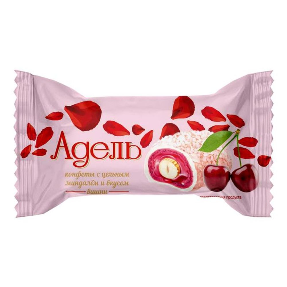 Конфеты Аккорд Адель с цельным миндалем и вкусом вишни 500гр