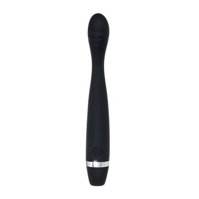 Черный вибростимулятор G-зоны Skinny G - 17,8 см. (Цвет: черный)