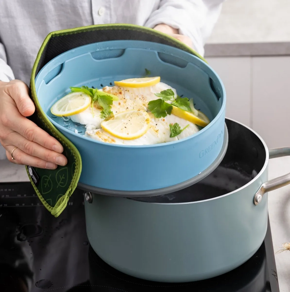GreenPan Крышка-пароварка 24 см синяя EAN 4894871011298