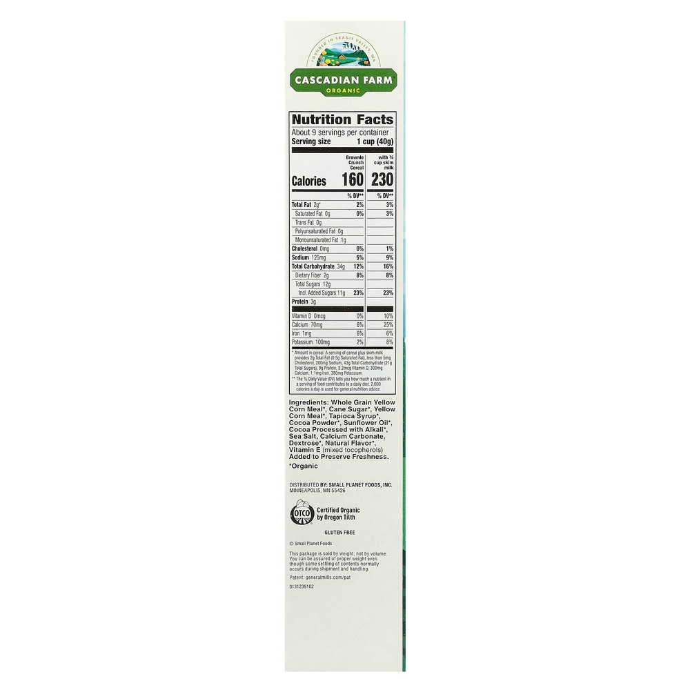 Cascadian Farm, органическая хрустящая каша брауни, 351 г (12,4 унции)