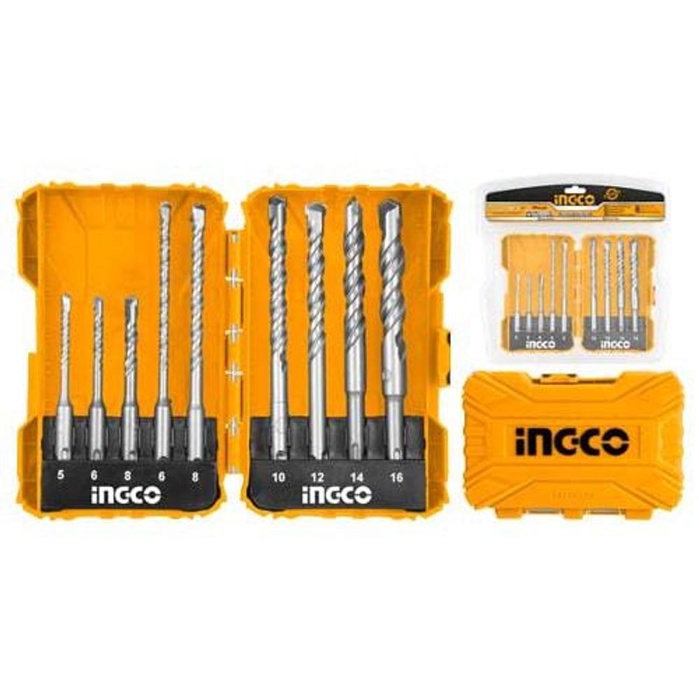 Набор буров SDS plus  9 шт. INGCO AKDL30901 INDUSTRIAL