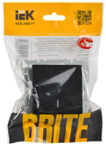BRITE Выключатель 1-клавишный с индикацией 10А ВС10-1-1-БрЧ черный IEK