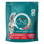 Сухой корм Purina ONE для стерилизованных кошек и кастрированных котов говядина 750 г
