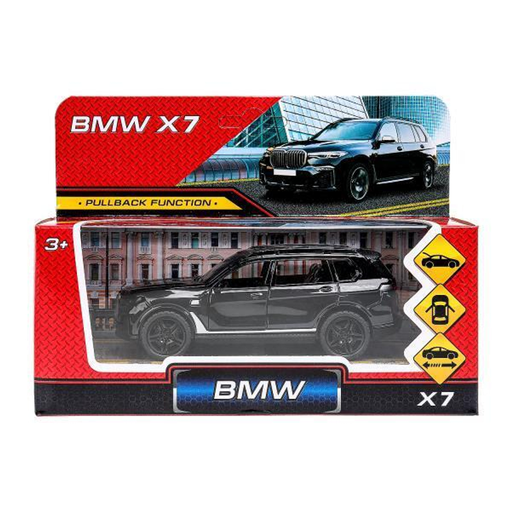 Модель ин. мет. "BMW X7" 12см, двери, багажник, коробка 2101C067-R1 (Технопарк)