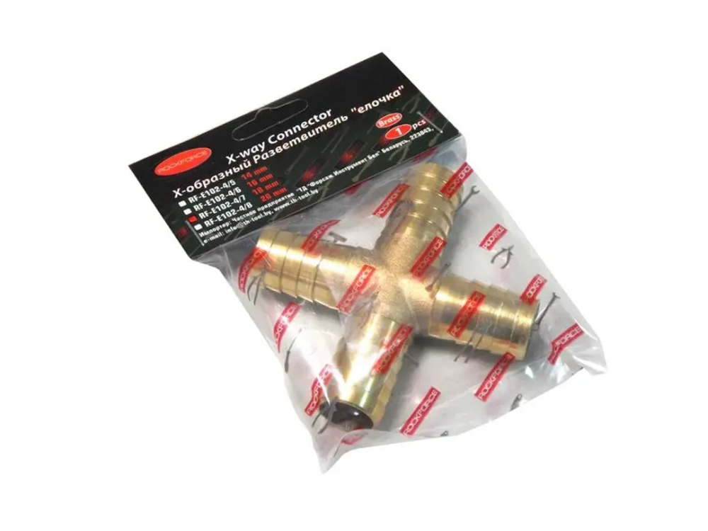 Разветвитель X-образный ''елочка''20мм RockForce##Rock FORCE RF-E102-4/8
