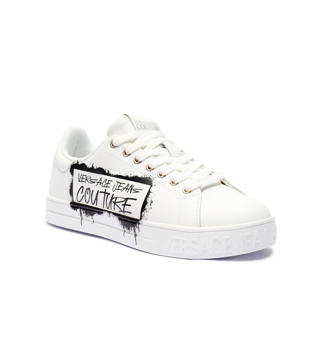 Кожаные кроссовки Versace Jeans Couture - белый(77YA3SKCZP307)