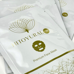 Омолаживающая маска с фуллеренами и пептидами HITOYURAI +30 Premium Face Mask
