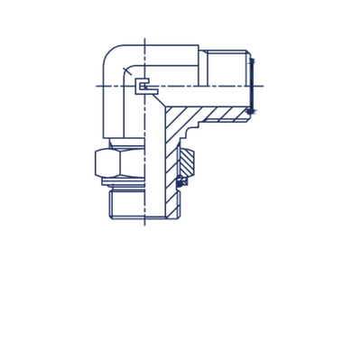 Штуцер FH90 D20 ORFS 1.3/16 - BSP 1/2