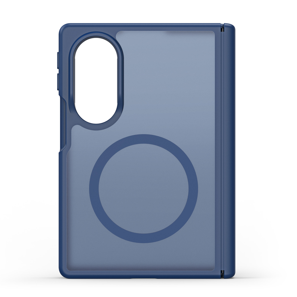 Матовый чехол темно-синего цвета с MagSafe для Samsung Galaxy Z Fold 8, серия Yind Series от Dux Ducis
