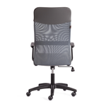 Practic (Tetchair) Кресло (МП) офисное (флок/кожзам серый/металлик)