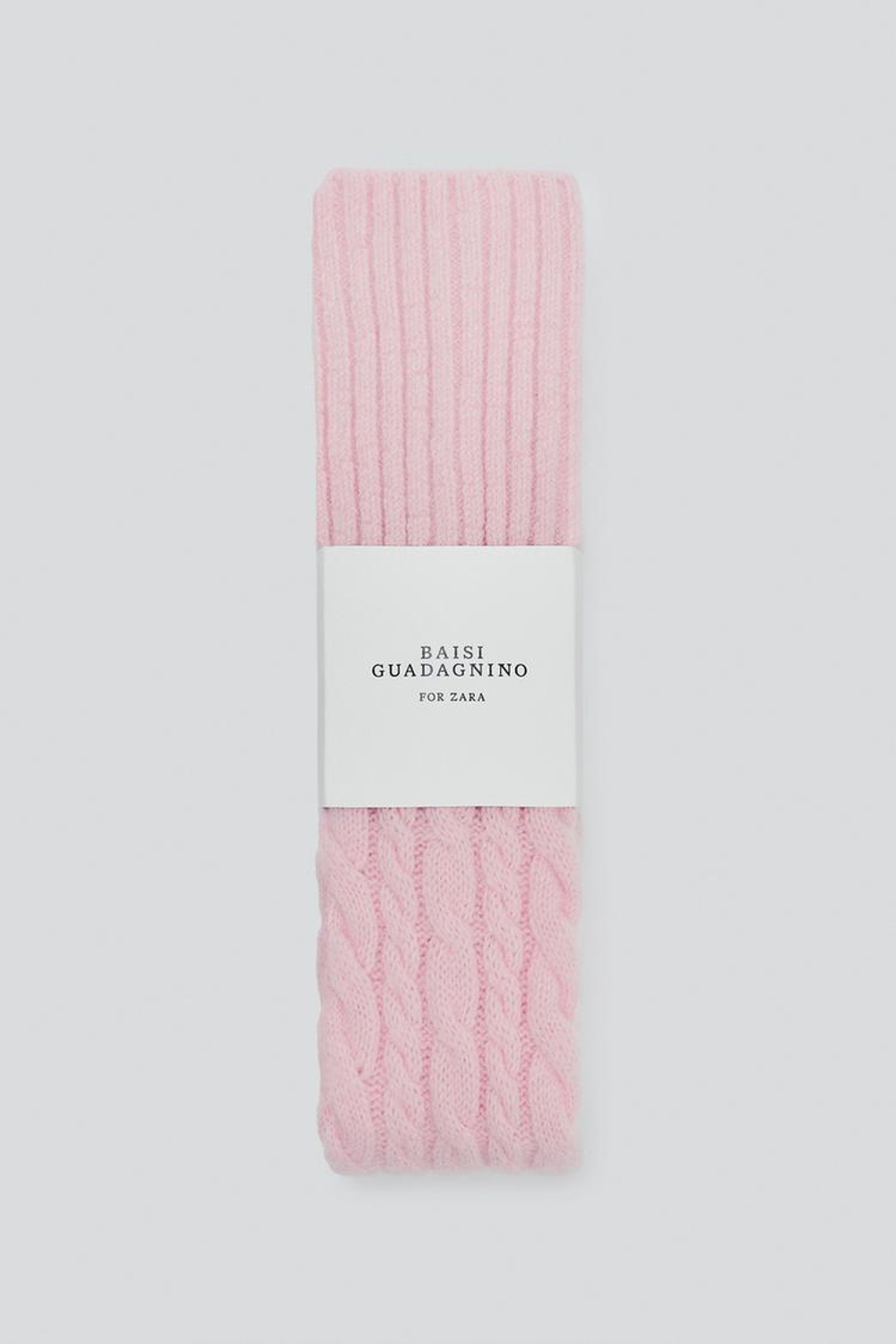 ZARA X BAISI GUADAGNINO ШЕРСТЯНЫЕ НОСКИ, ПАСТЕЛЬНО-РОЗОВЫЙ