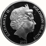 10 долларов. Чемпионат мира по футболу ЮАР 2010 г. Соломоновы о-ва. 2009 г. Серебро