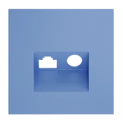 Накладка для розетки TV+RJ45 Voltum S70 Деним VLS002715
