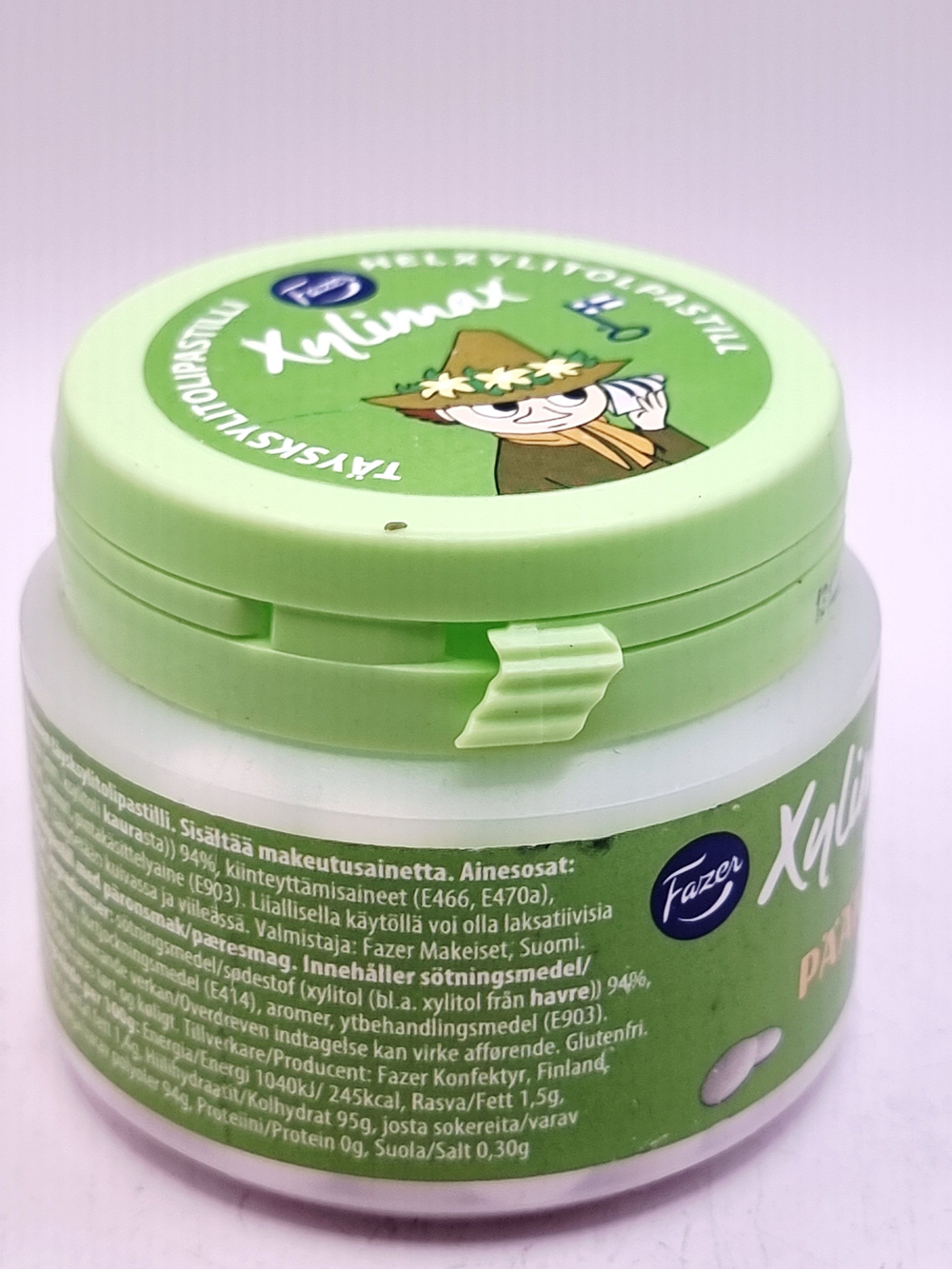 Fazer Xylimax Пастилки Moomin с ксилитом со вкусом груши 90 г (из Финляндии)
