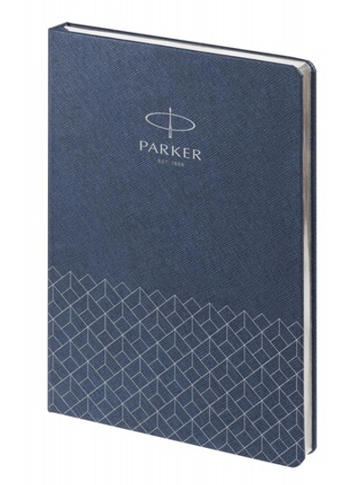 Ежедневник недатированный, синий c нанесением Logo Parker
