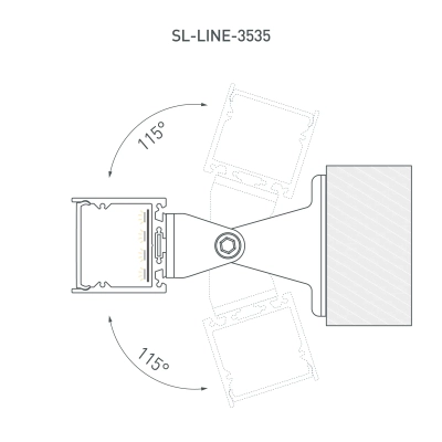 Профиль с экраном SL-LINE-3535-2500 WHITE+OPAL (Arlight, Алюминий)