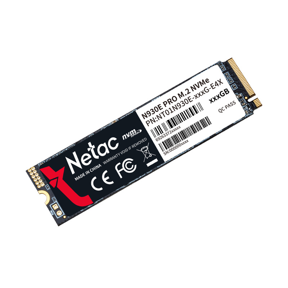 SSD Netac N930E Pro 512Гб, M.2 2280, NVMe, Retail, TLC, PCIe3.0, Чтение:2130мб/с, Запись:1720мб/с (NT01N930E-512G-E4X)