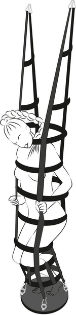 Подвесная клетка из ремешков Hanging strap cage (Цвет: черный)
