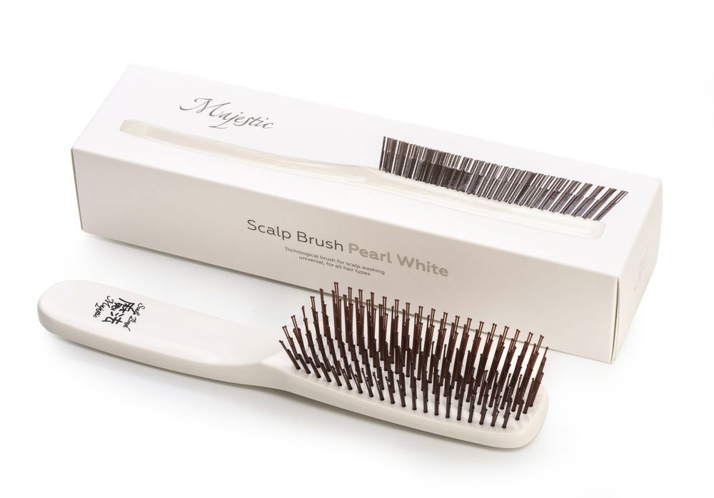 Расческа Majestic Scalp Brush белый жемчуг
