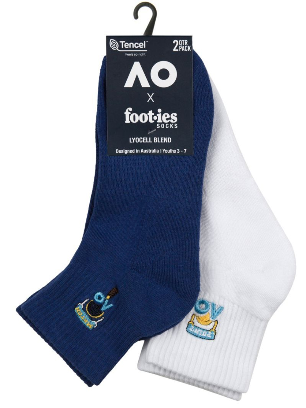 Теннисные носки Australian Open Kids Point Match Ankle Socks 2P - разноцветный