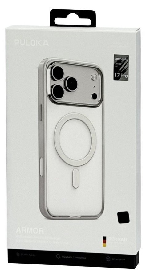 Накладка для i-Phone 17 Pro Puloka Armor Magsafe черный
