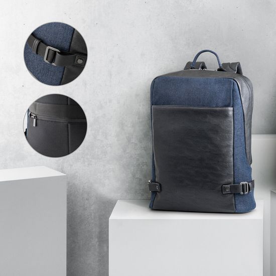 DIVERGENT BACKPACK I. Рюкзак для ноутбука до 15.6'' из джинса и PU