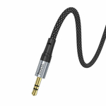 Кабель AUX, Jack 3,5mm(m) - Jack 3,5mm(m) HOCO UPA26, Fresh, 1.0м, цвет: чёрный