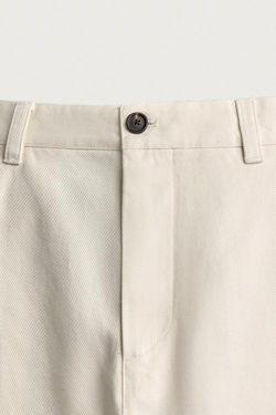 ZARA X AARON LEVINE БРЮКИ-ЧИНОС REGULAR-FIT, ЭКРЮ