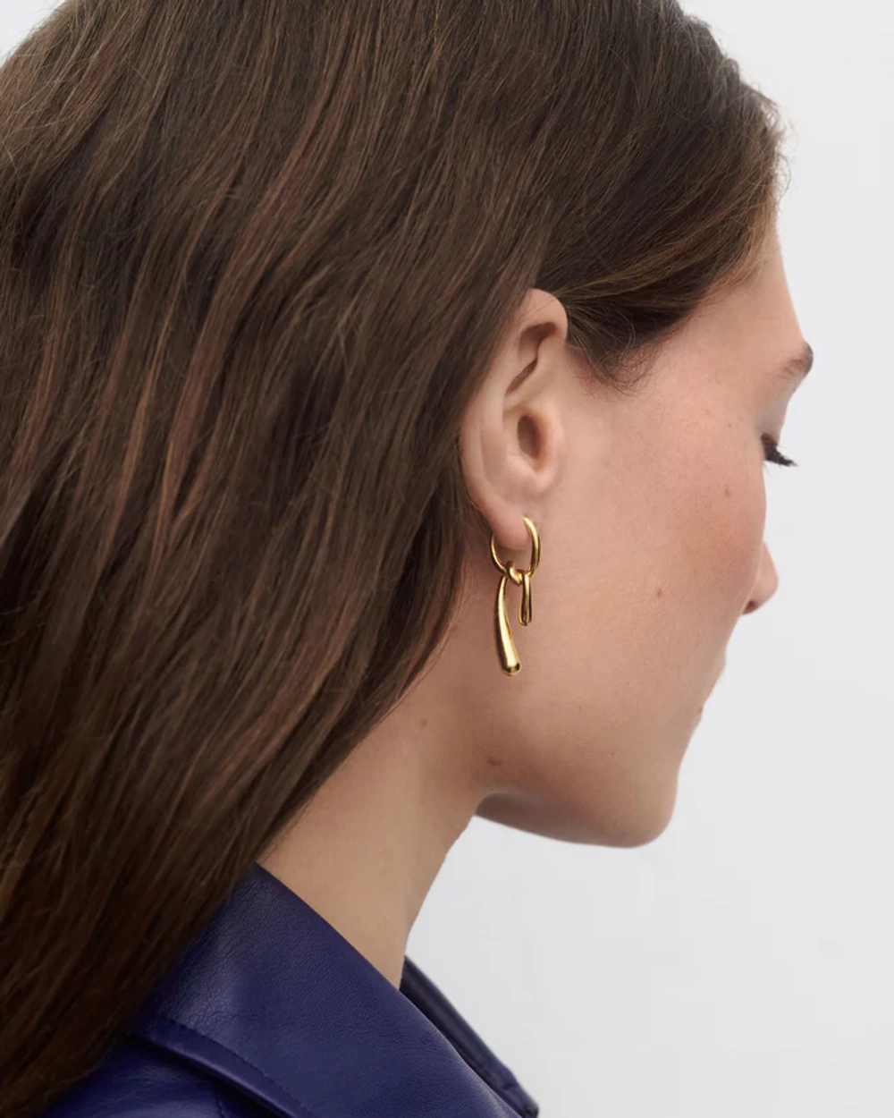 Серьги Twist Hoops серебро 925 пробы покрытое золотом