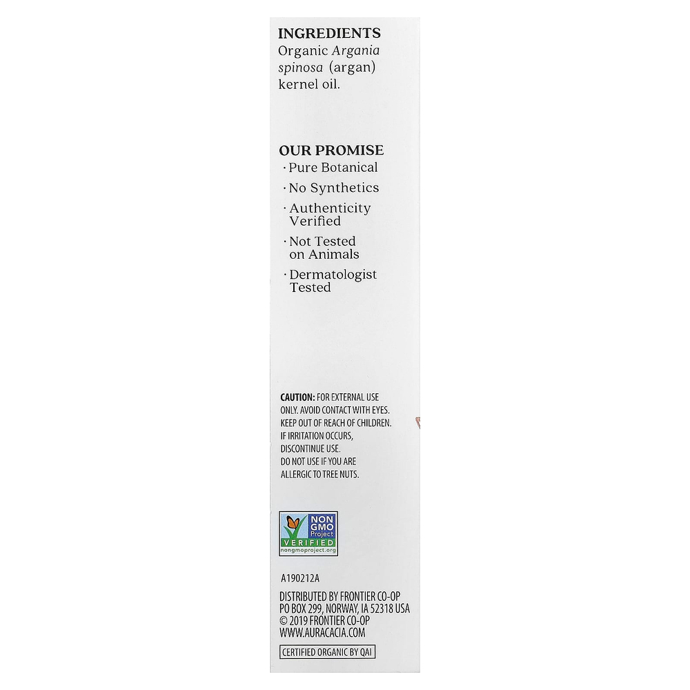 Aura Cacia, масло для ухода за кожей, органический аргановый, 30 мл (1 жидк. унция)