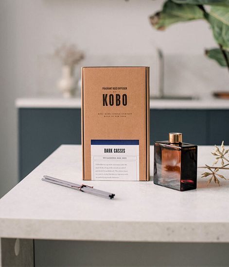 Dark Cassis, комнатный диффузор с палочками Woodblock, Kobo Candles