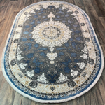 Овальный Турецкий ковер ISFAHAN 29026A BLUE-BLUE