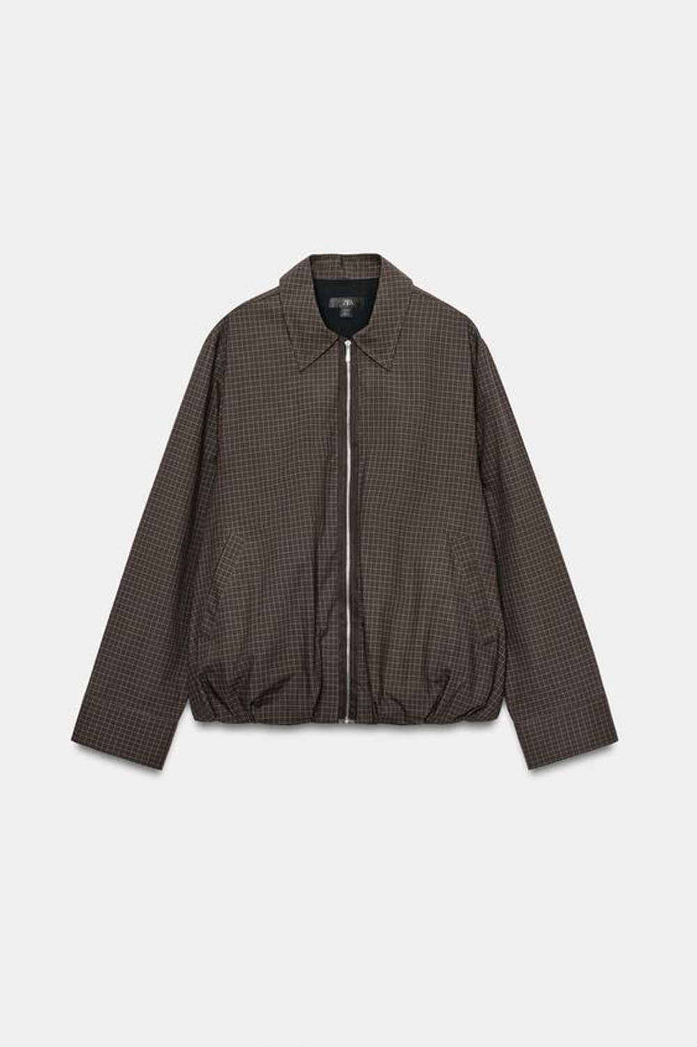 ZARA БОМБЕР В КЛЕТКУ — ZW COLLECTION, КОРИЧНЕВЫЙ