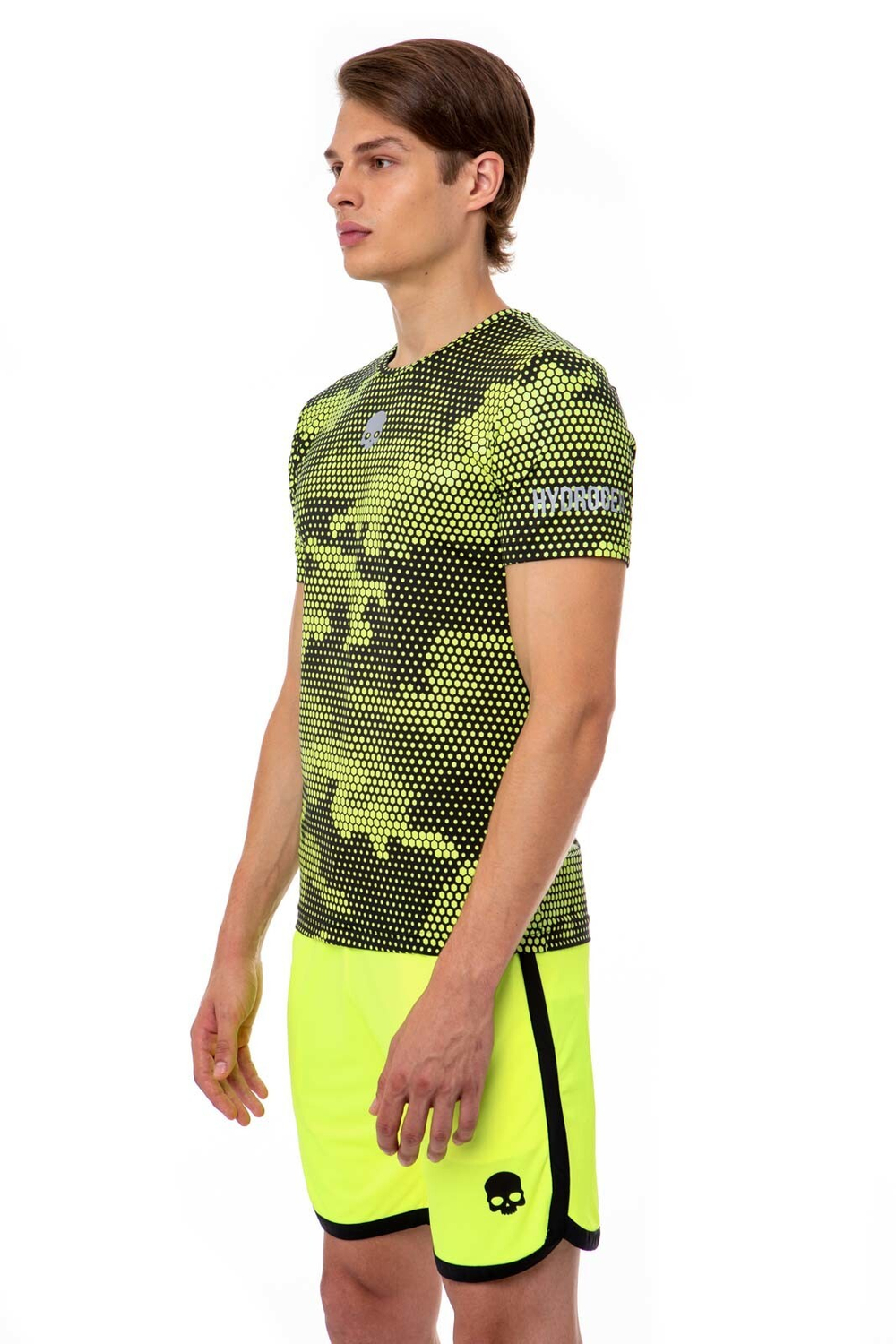 Мужская теннисная футболка Hydrogen Tech Camo Tee Man - желтый