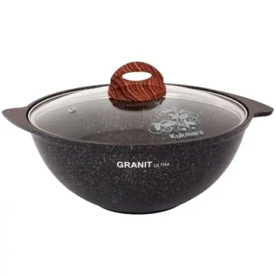 Казан для плова 3,5л со стекл. крышкой, АП линия «Granit ultra» (original)