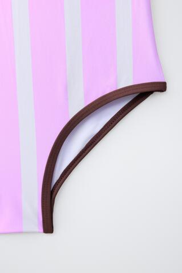 ZARA X PUKAS КУПАЛЬНИК PUKAS SURF В ПОЛОСКУ, РОЗОВЫЙ