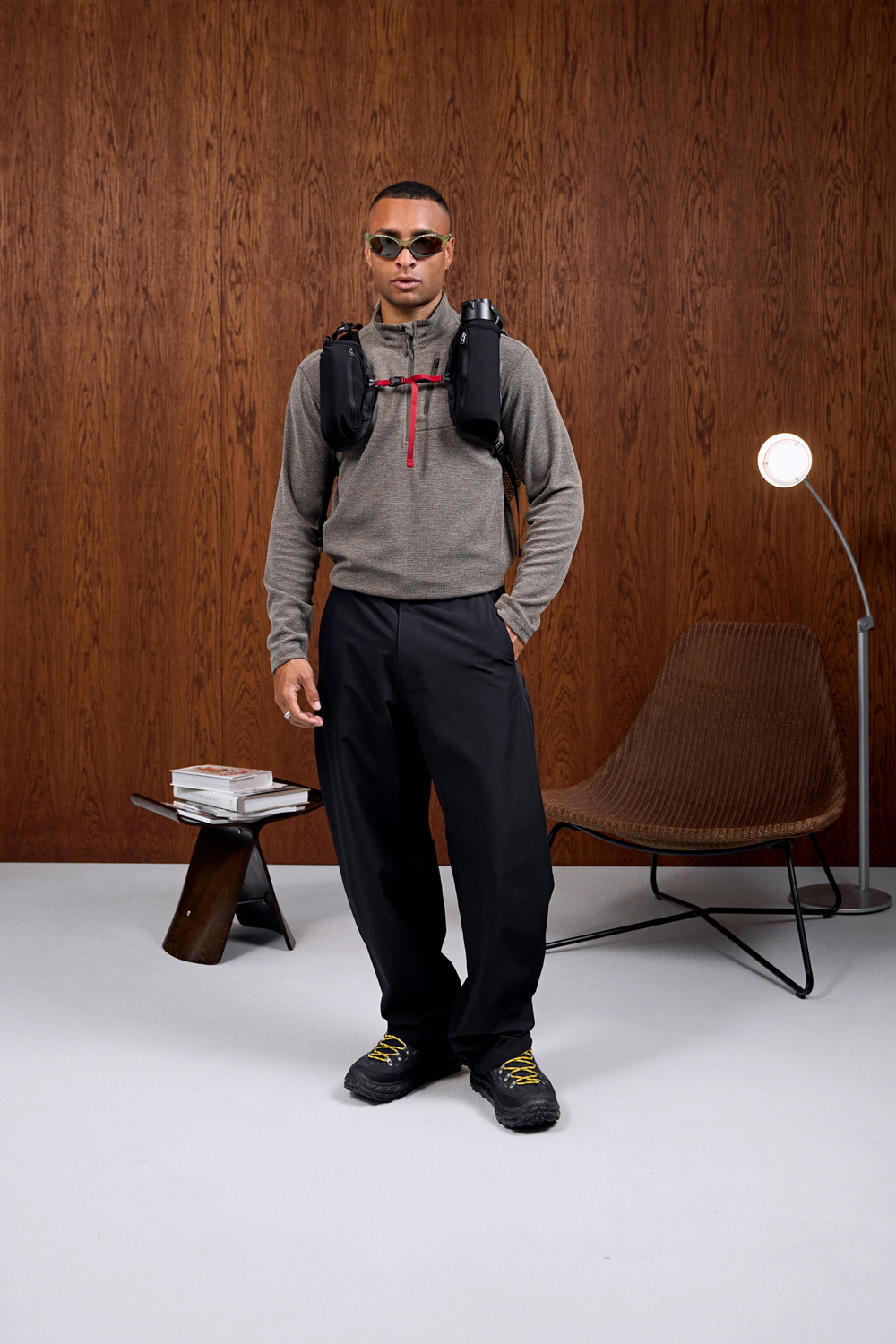 Свитшот Nothomme Blue Monte Stand-Up Collar Checkered Fleece Semi-Zipped Sweatshirt "Winter Green"