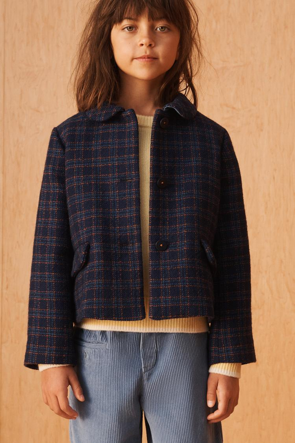 ZARA ПАЛЬТО ИЗ СМЕСОВОЙ ШЕРСТИ - LIMITED EDITION, СИНИЙ