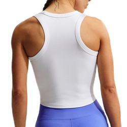 Топ теннисный Nike One Fitted Dri-Fit Short Sleeve Crop Tank - white/black