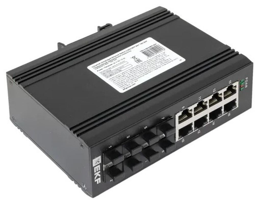 Коммутатор промышленный неуправляемый EKF TSX-U-8GX/SFP-8GT
