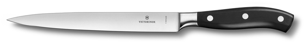 Фото нож филейный VICTORINOX Grand Maître кованый лезвие из нержавеющей стали 20 см рукоять из полиоксиметилена чёрного цвета с гарантией
