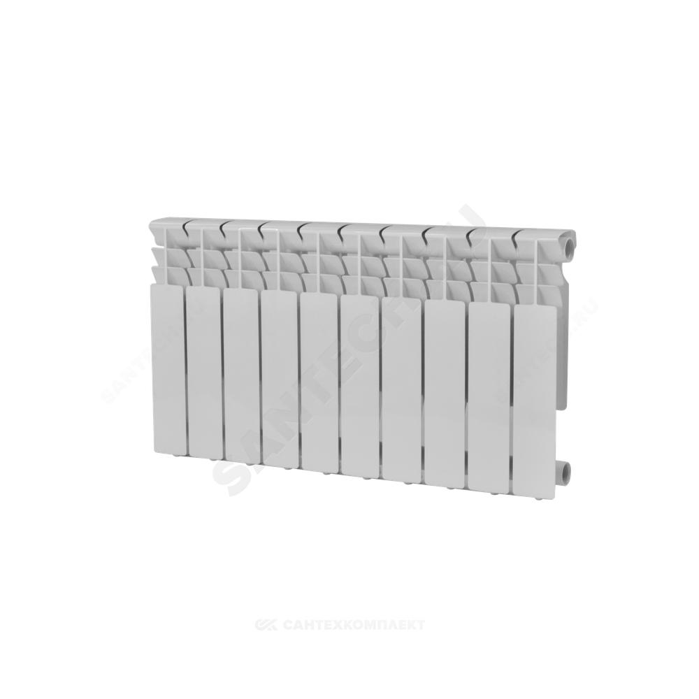 Радиатор алюминиевый Delta Plus 350 4 секции Qну=412 Вт RAL 9016 (белый) Ogint
