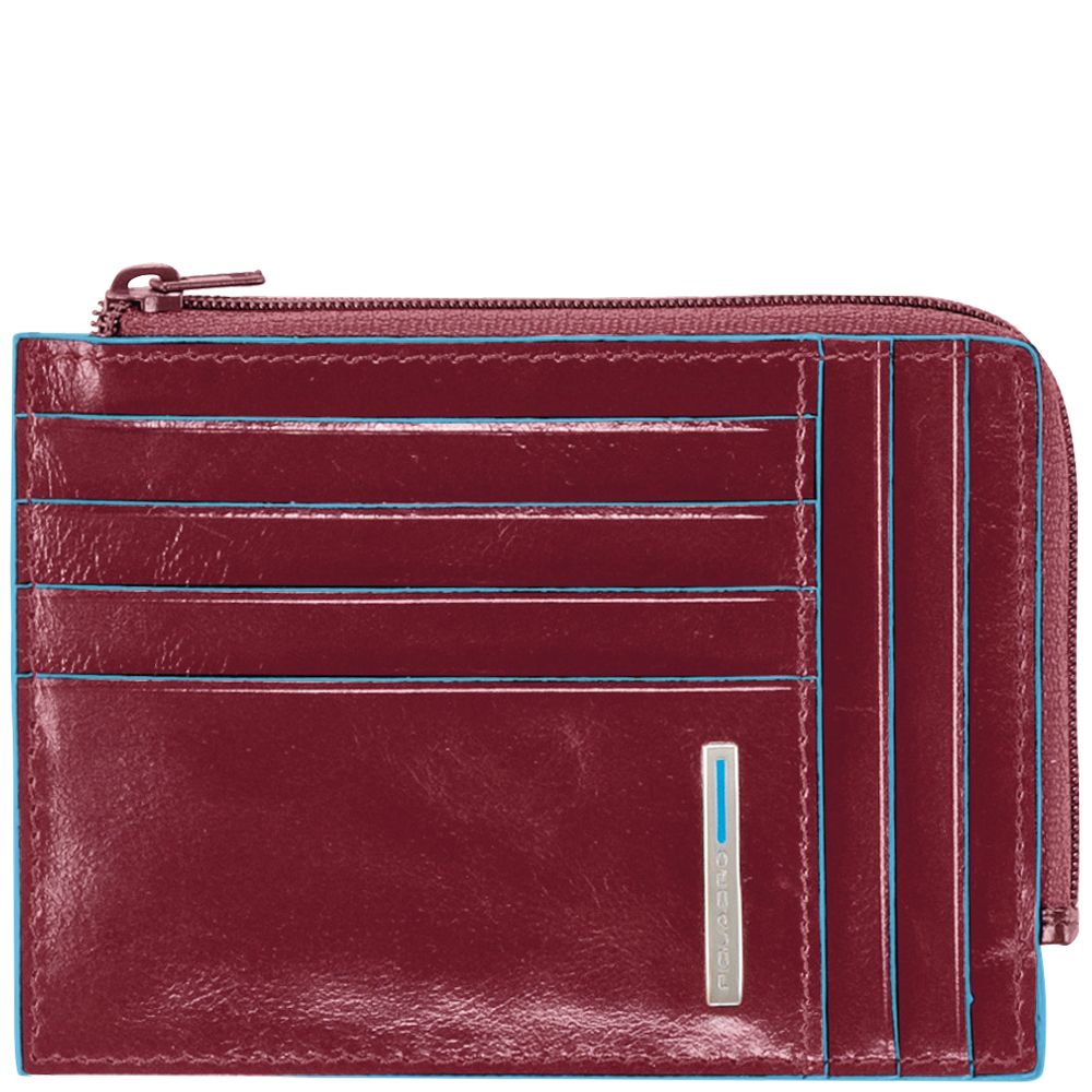 Чехол для кредитных карт Piquadro Blue Square красный телячья кожа (PU1243B2/R)