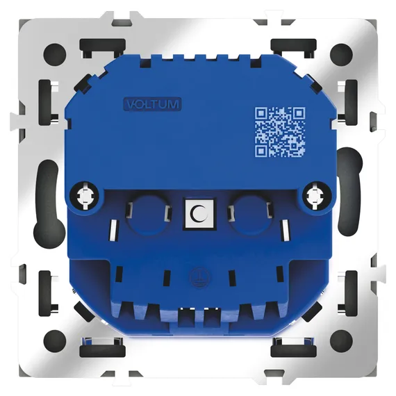 Розетка с заземлением и защитными шторками, с USB, A+С Voltum S70 Титан VLS040506