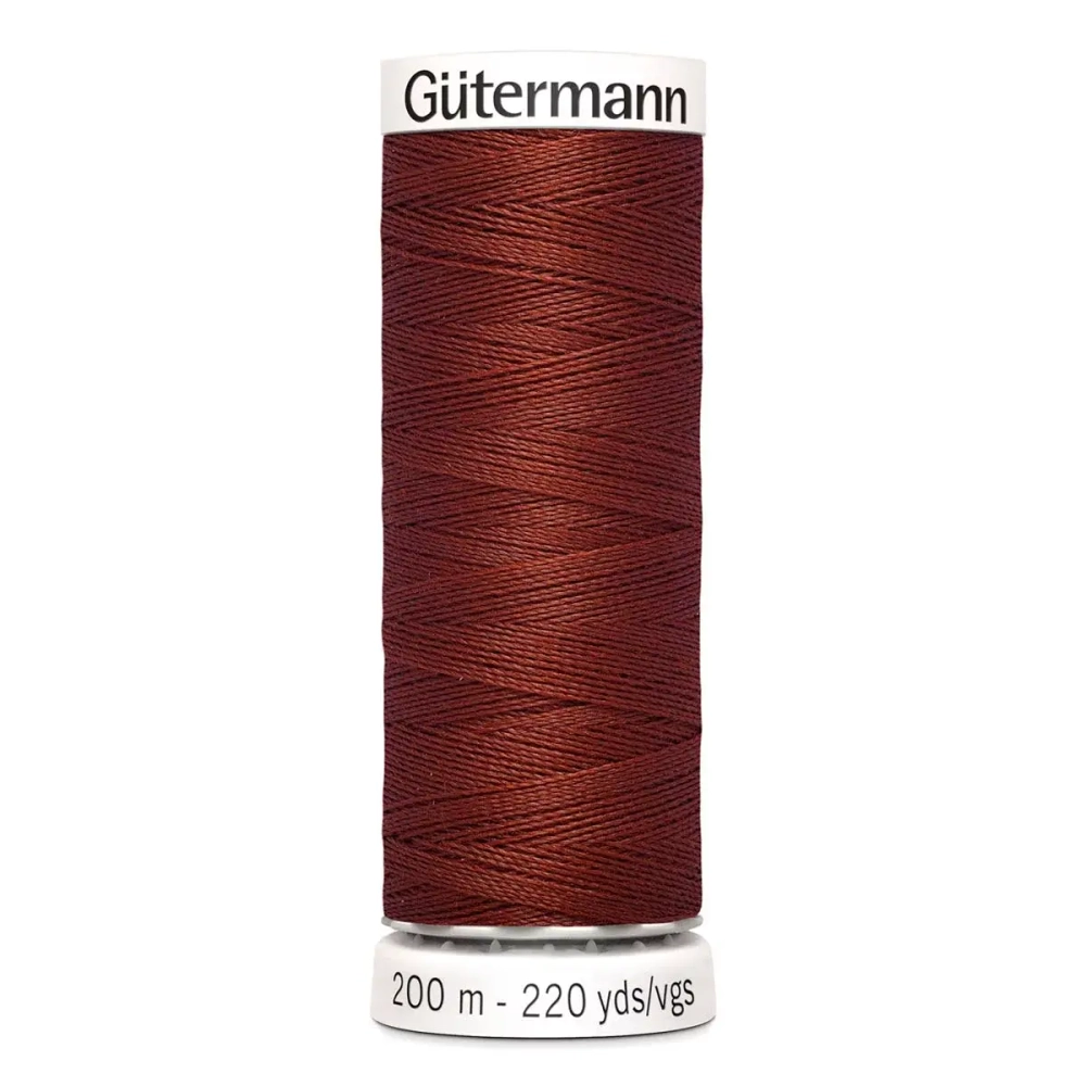 Нить Sew-All 200 м, Gutermann, 227 коричнево-кирпичный