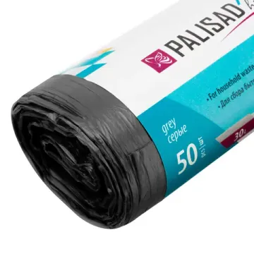 Пакеты для мусора 30 л x 50 шт. серые, Home// Palisad